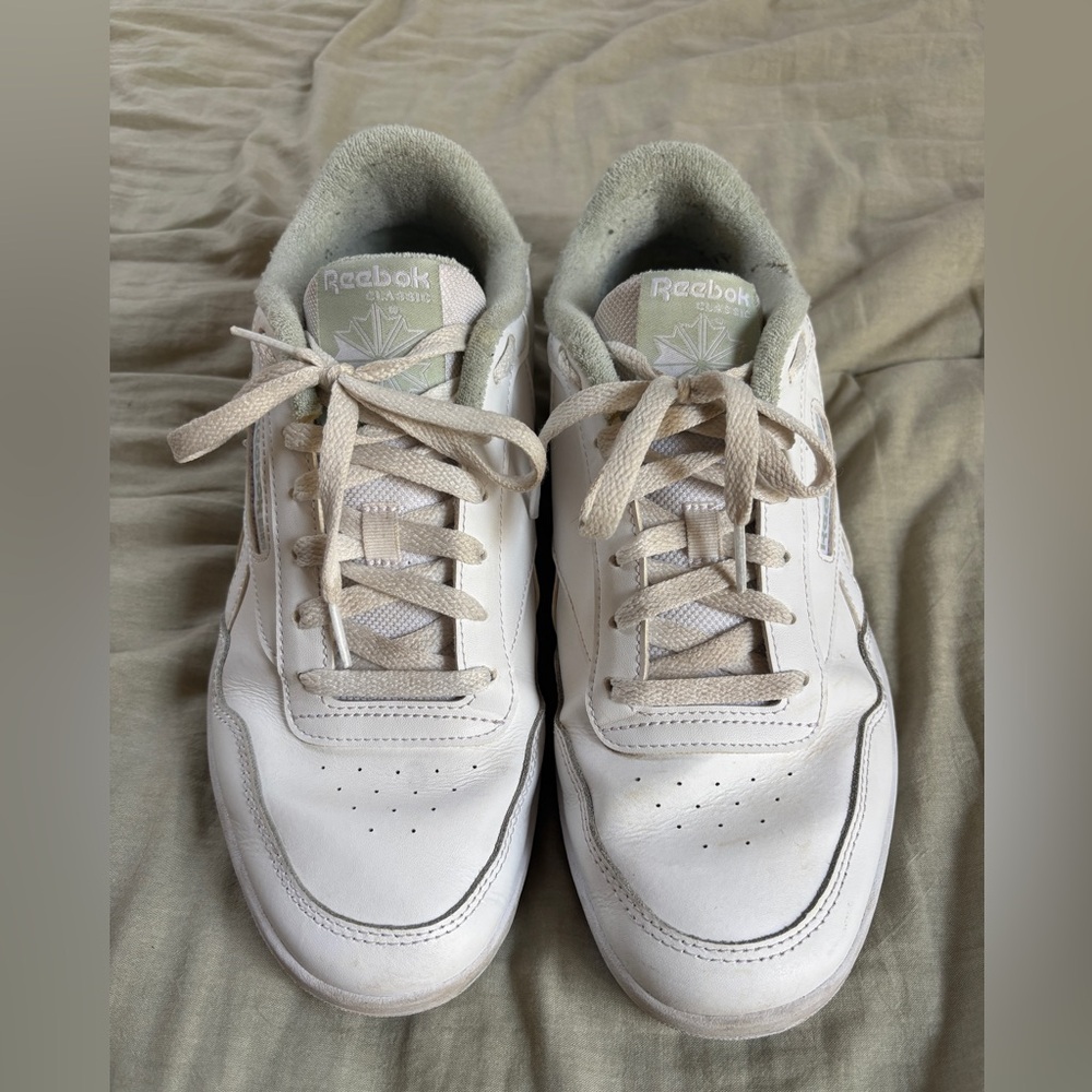 Reebok White and Gray/Green Sneakers